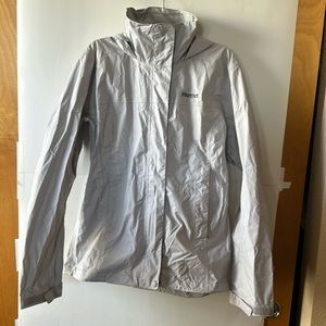 Marmot Precip Eco Lightweight Rain Jacket, Platinum, Small